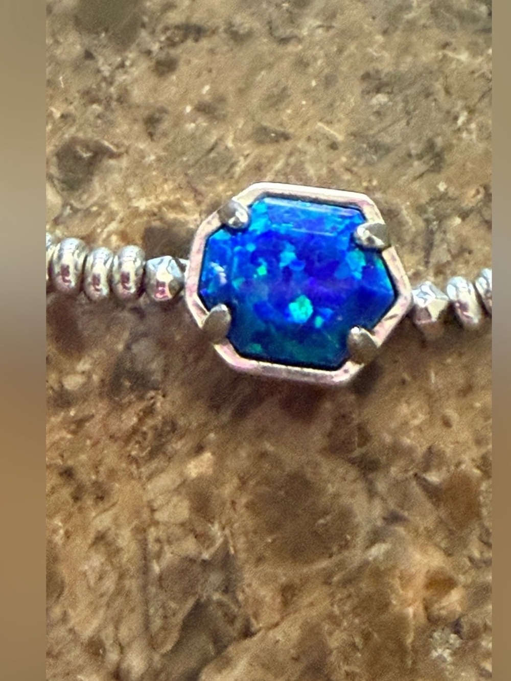 💙Kendra Scott Tomon Royal Blue Kyocera Opal Stretch Bracelet💙